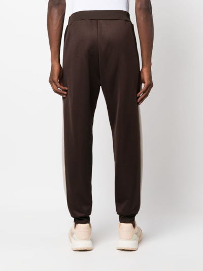 Dsquared2 Colour-block Panel Track Pants In Braun