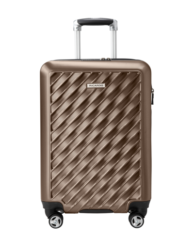 Shop Ricardo Melrose Hardside 20" Carry-on Spinner Suitcase In Bronze