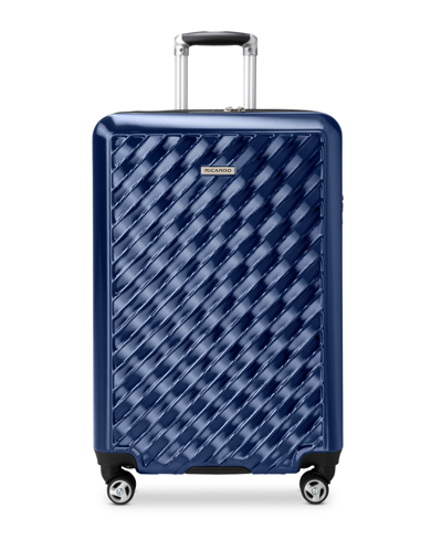 Shop Ricardo Melrose Hardside 25" Check-in Spinner Suitcase In Prussian Blue