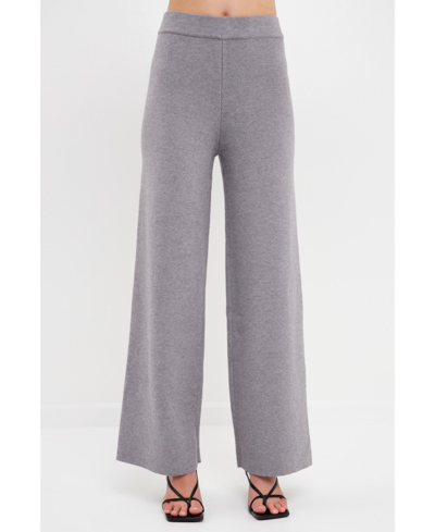 Shop English Factory Women's Knit Wide Pants In Grey