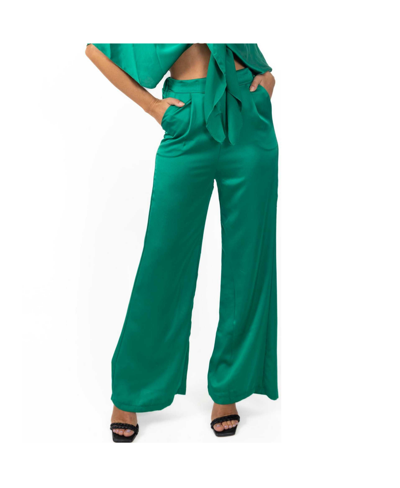 Shop Akalia Wisdom Oversized Women's Pants In Green
