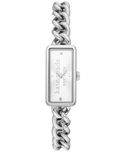 Shop Kate Spade Women's Rosedale Quartz Three Hand Silver-tone Stainless Steel Watch 16mm