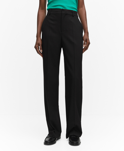 Shop Mango Women's Straight Suit Pants In Black