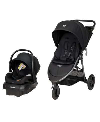 Shop Maxi-cosi Gia Xp Luxe 3-wheel Travel System In Midnight Black