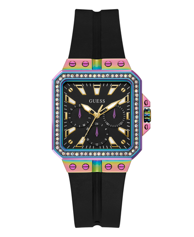 Shop Guess Women's Multi-function Black Silicone Watch 34mm