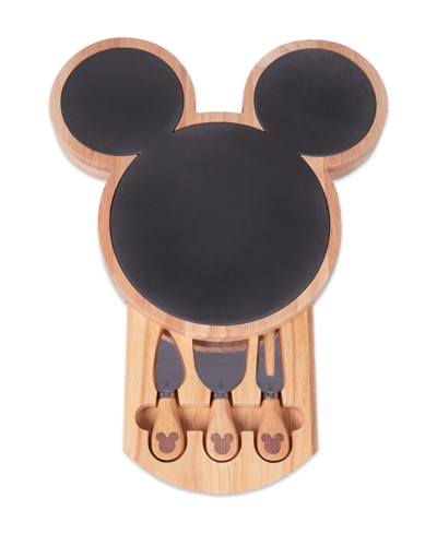 Shop Toscana Disney's Mickey Mouse Slate Charcuterie Board With Cheese Knife Set In Parawood