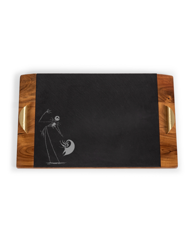 Shop Toscana Disney's Nightmare Before Christmas Jack Zero Covina Acacia And Slate Charcuterie Board In Acacia Wood Slate Black With Gold Accent