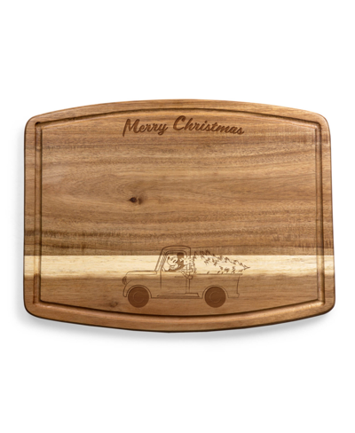 Shop Toscana Disney's Mickey Mouse Christmas Ovale Acacia Cutting Board In Acacia Wood