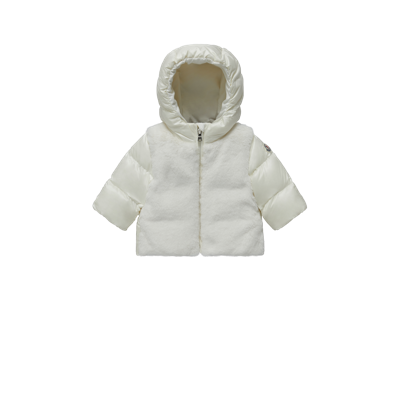 Shop Moncler Natas Down Jacket, Girl, White, Size: 2y In Blanc