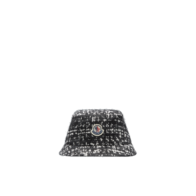 Shop Moncler Collection Tweed Bucket Hat Multicolor