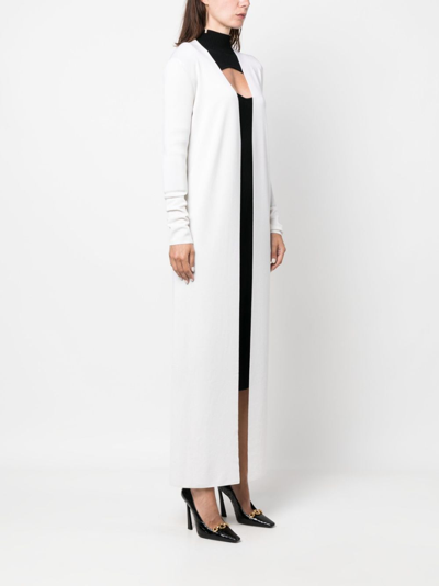 Tom Ford Long-length Knitted Cardigan In Neutrals