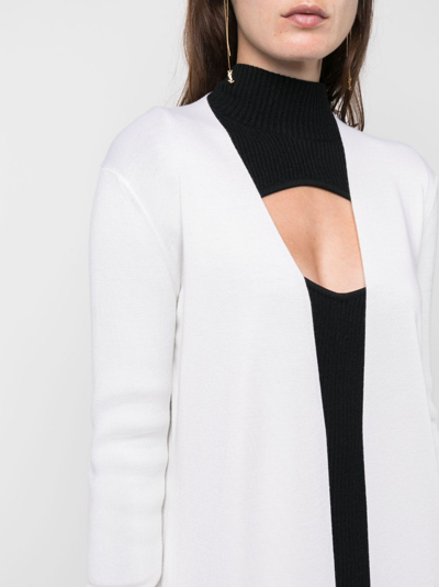 Tom Ford Long-length Knitted Cardigan In Neutrals