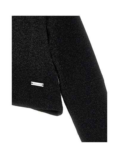 Monnalisa Lurex Cut-out T-shirt In Black