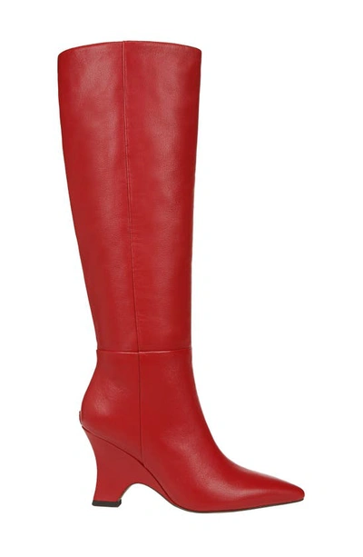 Shop Sam Edelman Vance Pointed Toe Knee High Boot In Begonia Red