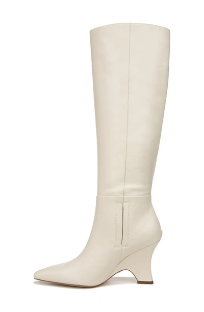 Shop Sam Edelman Vance Pointed Toe Knee High Boot In Modern Ivory
