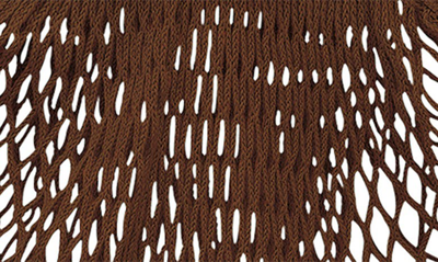 Shop Longchamp Le Pliage Filet Knit Shoulder Bag In Tobacco