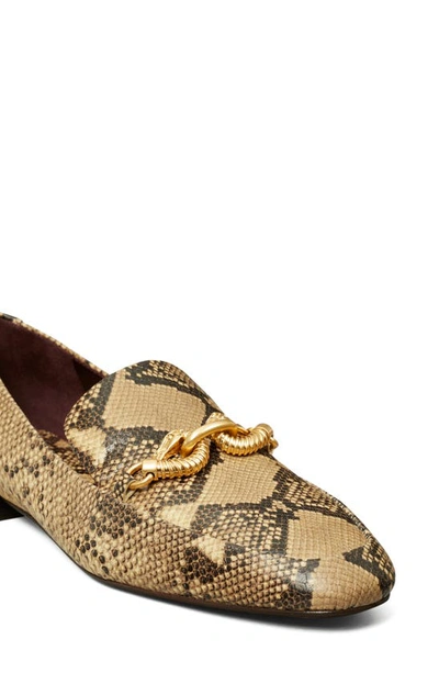 Shop Tory Burch Jessa Snake Embossed Loafer In Desert Dusk Roccia / Gold