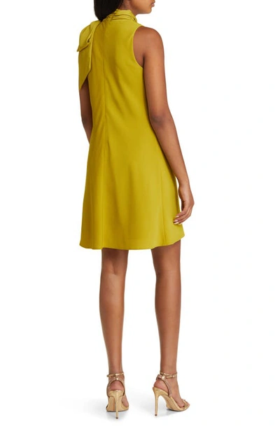 Shop Eliza J Bow Shoulder Shift Dress In Chartreuse