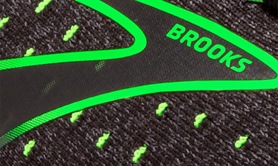 Shop Brooks Glycerin Stealthfit 20 Running Shoe In Black/ Pearl/ Green Gecko