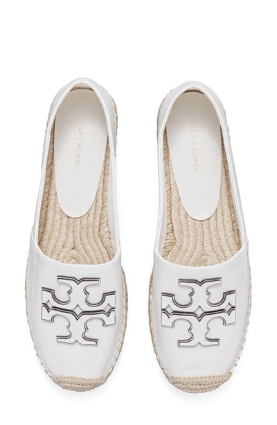 Tory Burch Ines Leather Platform Espadrilles In Gardenia