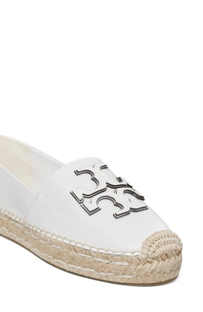 Tory Burch Ines Leather Platform Espadrilles In Gardenia