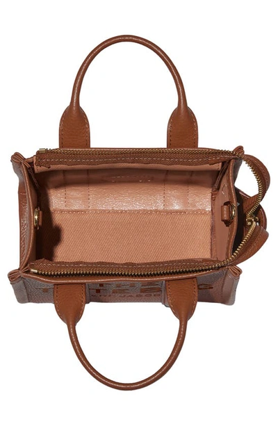Shop Marc Jacobs The Leather Crossbody Tote Bag In Argan Oil
