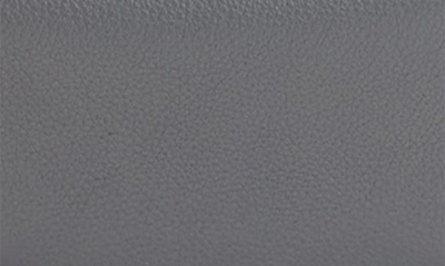 Shop Allsaints Half Moon Leather Crossbody Bag In Slate Grey