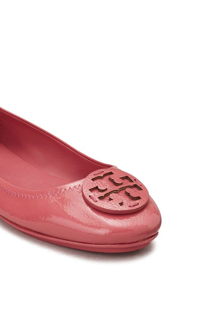 Shop Tory Burch Minnie Travel Ballet Flat In Washed Berry