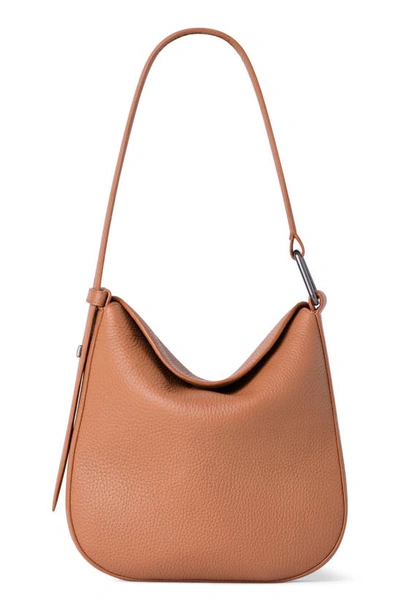 Shop Akris Little Anna Leather Hobo Bag In 126 Cuoio