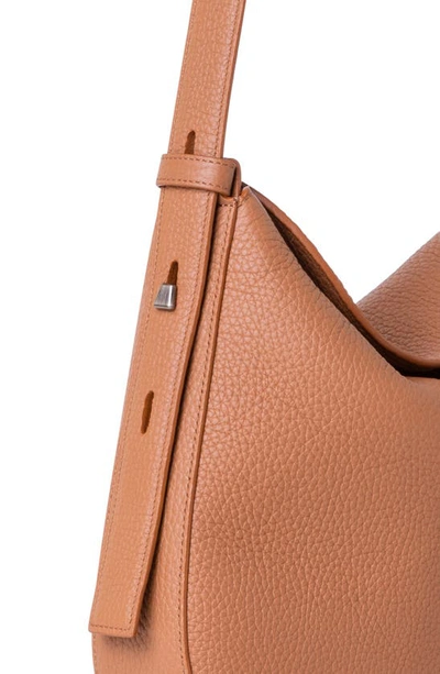 Shop Akris Little Anna Leather Hobo Bag In 126 Cuoio