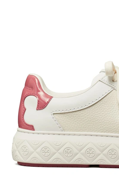 Shop Tory Burch Ladybug Sneaker In Titanium White / Washed Berry