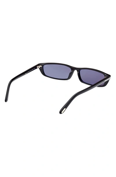 Black Alejandro rectangular acetate sunglasses