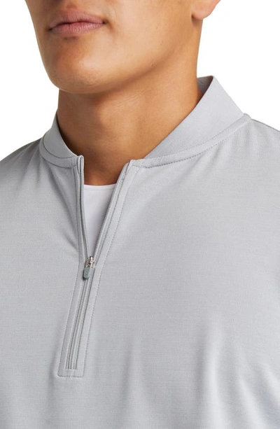 Shop Peter Millar Ross Blade Collar Quarter Zip Performance Pullover In Gale Grey