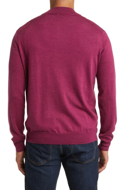 Shop Peter Millar Autumn Crest Quarter Zip Sweater In Dark Radish
