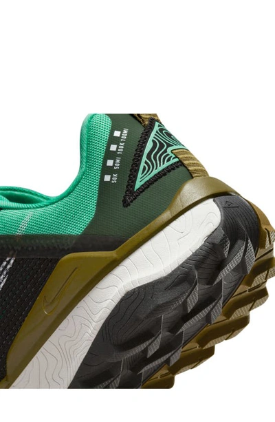 Shop Nike React Wild Horse 8 Running Shoe In Black/ White/ Spring Green