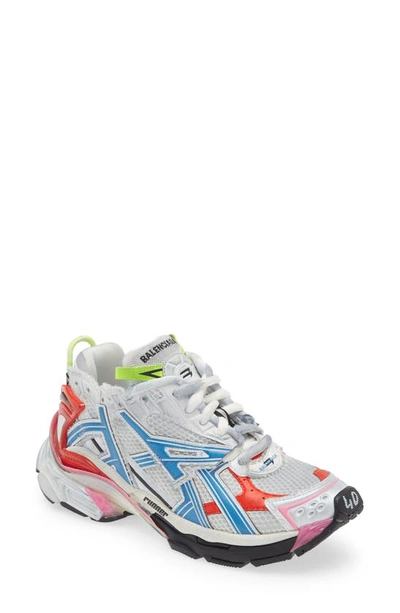 Shop Balenciaga Runner Sneaker In White/ Red/ Blue/ Pink