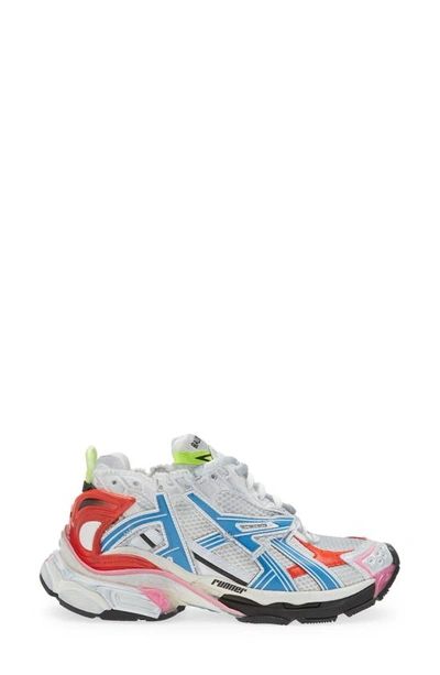 Shop Balenciaga Runner Sneaker In White/ Red/ Blue/ Pink