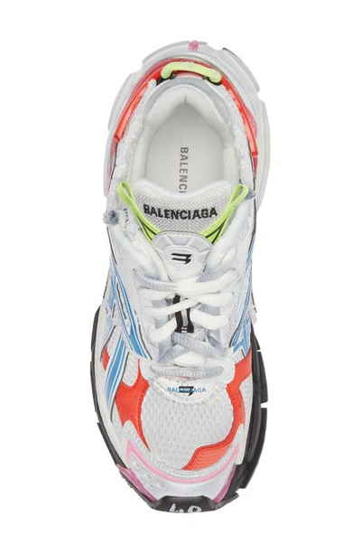 Shop Balenciaga Runner Sneaker In White/ Red/ Blue/ Pink