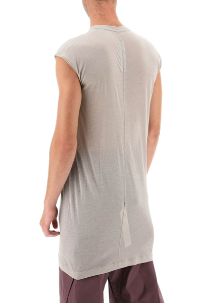 Shop Rick Owens 'dylan' Maxi T-shirt With V Neck Men In Gray