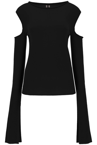 Shop Rick Owens Cold Shoulder Neckline Sweater Women In Black