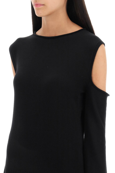 Shop Rick Owens Cold Shoulder Neckline Sweater Women In Black