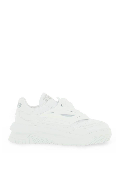 Shop Versace Odissea Sneakers Men In White