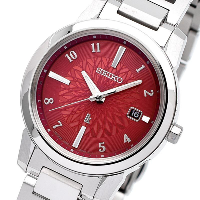 Pre-owned Seiko Lukia I Collection Ssqv085 Titanium Atomic Radio Solar Watch Women