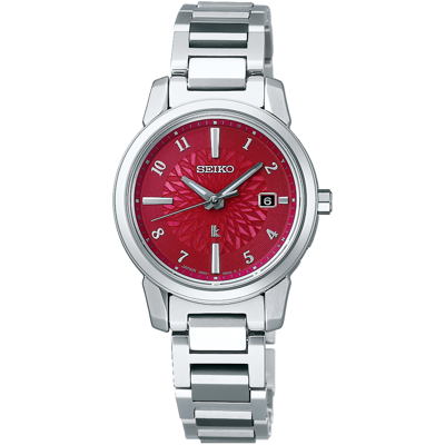 Pre-owned Seiko Lukia I Collection Ssqv085 Titanium Atomic Radio Solar Watch Women
