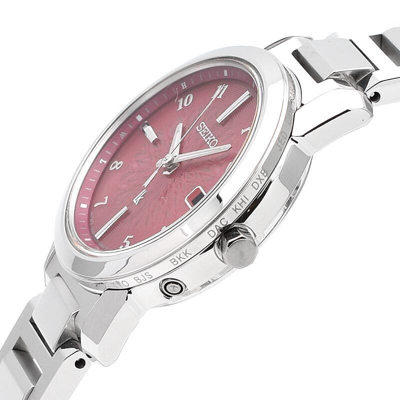 Pre-owned Seiko Lukia I Collection Ssqv085 Titanium Atomic Radio Solar Watch Women