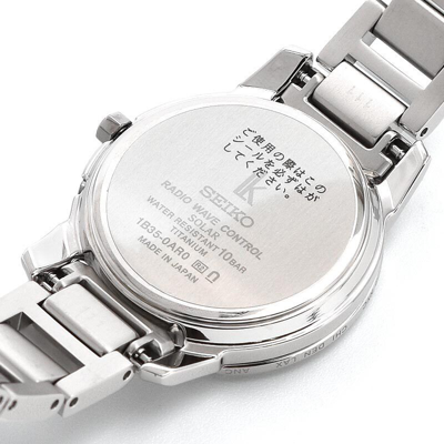 Pre-owned Seiko Lukia I Collection Ssqv085 Titanium Atomic Radio Solar Watch Women