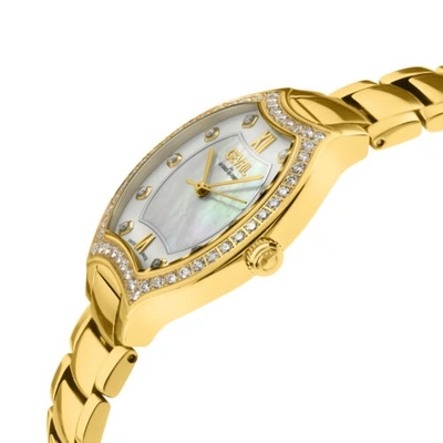Pre-owned Gevril Women's 11221b Lugano Swiss Quartz Diamond Mop Dial Ipyg Watch