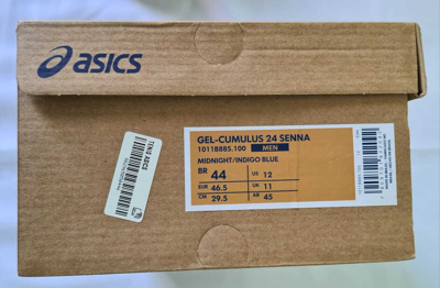 Pre-owned Asics Ayrton Senna Toleman Tg183  Gel Cumulus 24 Blue Shoes Sneakers Formula 1