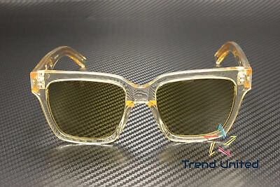 Pre-owned Saint Laurent Sl 507 005 Rectangular Squared Yellow Green 54mm Unisex Sunglasses