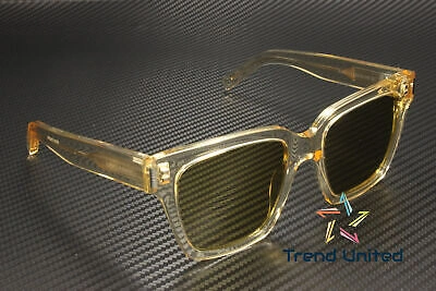 Pre-owned Saint Laurent Sl 507 005 Rectangular Squared Yellow Green 54mm Unisex Sunglasses